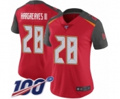 Women's Tampa Bay Buccaneers #28 Vernon Hargreaves III Red Team Color Vapor Untouchable Limited Player 100th Season Football Jersey