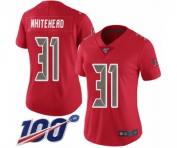 Women's Tampa Bay Buccaneers #31 Jordan Whitehead Limited Red Rush Vapor Untouchable 100th Season Football Jersey