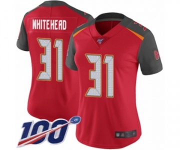 Women's Tampa Bay Buccaneers #31 Jordan Whitehead Red Team Color Vapor Untouchable Limited Player 100th Season Football Jersey