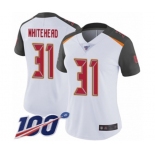 Women's Tampa Bay Buccaneers #31 Jordan Whitehead White Vapor Untouchable Limited Player 100th Season Football Jersey