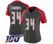 Women's Tampa Bay Buccaneers #34 Mike Edwards Limited Gray Inverted Legend 100th Season Football Jersey