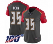 Women's Tampa Bay Buccaneers #35 Jamel Dean Limited Gray Inverted Legend 100th Season Football Jersey