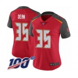 Women's Tampa Bay Buccaneers #35 Jamel Dean Red Team Color Vapor Untouchable Limited Player 100th Season Football Jersey