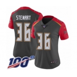 Women's Tampa Bay Buccaneers #36 M.J. Stewart Limited Gray Inverted Legend 100th Season Football Jersey