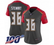 Women's Tampa Bay Buccaneers #36 M.J. Stewart Limited Gray Inverted Legend 100th Season Football Jersey