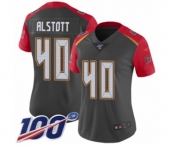 Women's Tampa Bay Buccaneers #40 Mike Alstott Limited Gray Inverted Legend 100th Season Football Jersey