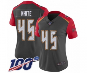 Women's Tampa Bay Buccaneers #45 Devin White Limited Gray Inverted Legend 100th Season Football Jersey