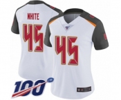 Women's Tampa Bay Buccaneers #45 Devin White Vapor Untouchable Limited Player 100th Season Football Jersey