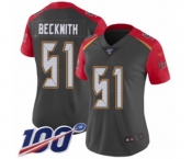 Women's Tampa Bay Buccaneers #51 Kendell Beckwith Limited Gray Inverted Legend 100th Season Football Jersey