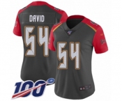 Women's Tampa Bay Buccaneers #54 Lavonte David Limited Gray Inverted Legend 100th Season Football Jersey