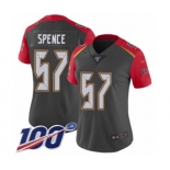 Women's Tampa Bay Buccaneers #57 Noah Spence Limited Gray Inverted Legend 100th Season Football Jersey