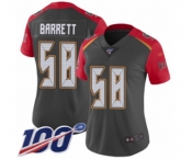 Women's Tampa Bay Buccaneers #58 Shaquil Barrett Limited Gray Inverted Legend 100th Season Football Jersey