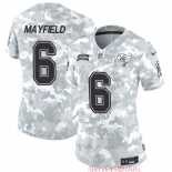 Women's Tampa Bay Buccaneers #6 Baker Mayfield 2024 F.U.S.E Arctic Camo Salute To Service Limited Stitched Football Jersey