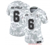 Women's Tampa Bay Buccaneers #6 Baker Mayfield 2024 F.U.S.E Arctic Camo Salute To Service Limited Stitched Football Jersey