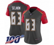 Women's Tampa Bay Buccaneers #63 Lee Roy Selmon Limited Gray Inverted Legend 100th Season Football Jersey