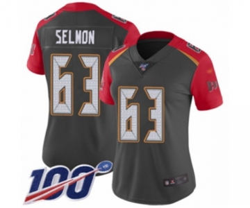 Women's Tampa Bay Buccaneers #63 Lee Roy Selmon Limited Gray Inverted Legend 100th Season Football Jersey