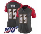 Women's Tampa Bay Buccaneers #65 Alex Cappa Limited Gray Inverted Legend 100th Season Football Jersey