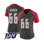 Women's Tampa Bay Buccaneers #66 Ryan Jensen Limited Gray Inverted Legend 100th Season Football Jersey