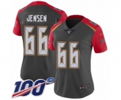 Women's Tampa Bay Buccaneers #66 Ryan Jensen Limited Gray Inverted Legend 100th Season Football Jersey