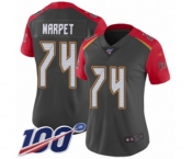 Women's Tampa Bay Buccaneers #74 Ali Marpet Limited Gray Inverted Legend 100th Season Football Jersey