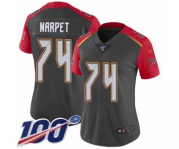 Women's Tampa Bay Buccaneers #74 Ali Marpet Limited Gray Inverted Legend 100th Season Football Jersey