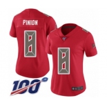 Women's Tampa Bay Buccaneers #8 Bradley Pinion Limited Red Rush Vapor Untouchable 100th Season Football Jersey