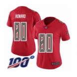 Women's Tampa Bay Buccaneers #80 O. J. Howard Limited Red Rush Vapor Untouchable 100th Season Football Jersey