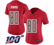 Women's Tampa Bay Buccaneers #80 O. J. Howard Limited Red Rush Vapor Untouchable 100th Season Football Jersey