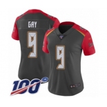 Women's Tampa Bay Buccaneers #9 Matt Gay Limited Gray Inverted Legend 100th Season Football Jersey