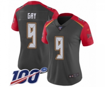 Women's Tampa Bay Buccaneers #9 Matt Gay Limited Gray Inverted Legend 100th Season Football Jersey