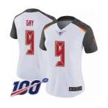 Women's Tampa Bay Buccaneers #9 Matt Gay White Vapor Untouchable Limited Player 100th Season Football Jersey