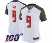 Women's Tampa Bay Buccaneers #9 Matt Gay White Vapor Untouchable Limited Player 100th Season Football Jersey