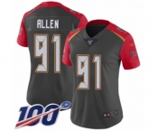 Women's Tampa Bay Buccaneers #91 Beau Allen Limited Gray Inverted Legend 100th Season Football Jersey