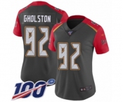 Women's Tampa Bay Buccaneers #92 William Gholston Limited Gray Inverted Legend 100th Season Football Jersey