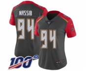 Women's Tampa Bay Buccaneers #94 Carl Nassib Limited Gray Inverted Legend 100th Season Football Jersey