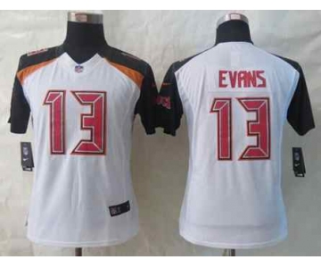 nike women nfl jerseys tampa bay buccaneers #13 evans white[nike limited]