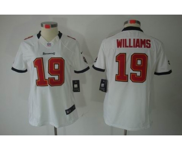 nike women nfl jerseys tampa bay buccaneers #19 williams white[nike limited]