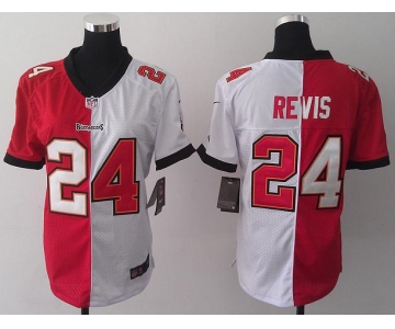 nike women nfl jerseys tampa bay buccaneers #24 darrelle revis white-red[nike split]