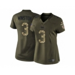 nike women nfl jerseys tampa bay buccaneers #3 winston army green[nike Limited Salute To Service]