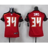 nike women nfl jerseys tampa bay buccaneers #34 sims red[nike]