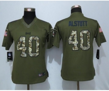 nike women nfl jerseys tampa bay buccaneers #40 Mike Alstott army green[nike Limited Salute To Service]