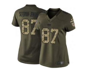 nike women nfl jerseys tampa bay buccaneers #87 seferian-jenkins army green[nike Limited Salute To Service]