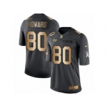 Youth Nike Buccaneers #80 O. J. Howard Black NFL Limited Gold Salute to Service Jersey