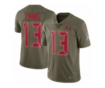 Youth Nike Tampa Bay Buccaneers #13 Mike Evans Limited Olive 2017 Salute to Service NFL Jersey