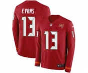 Youth Nike Tampa Bay Buccaneers #13 Mike Evans Limited Red Therma Long Sleeve NFL Jersey