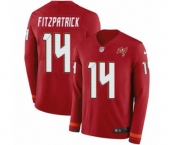 Youth Nike Tampa Bay Buccaneers #14 Ryan Fitzpatrick Limited Red Therma Long Sleeve NFL Jersey