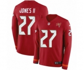 Youth Nike Tampa Bay Buccaneers #27 Ronald Jones II Limited Red Therma Long Sleeve NFL Jersey