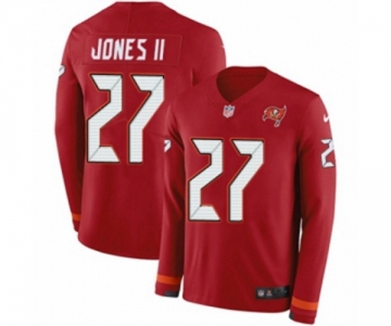 Youth Nike Tampa Bay Buccaneers #27 Ronald Jones II Limited Red Therma Long Sleeve NFL Jersey