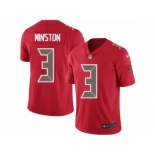 Youth Nike Tampa Bay Buccaneers #3 Jameis Winston Limited Red Rush NFL Jersey