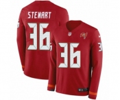 Youth Nike Tampa Bay Buccaneers #36 M.J. Stewart Limited Red Therma Long Sleeve NFL Jersey